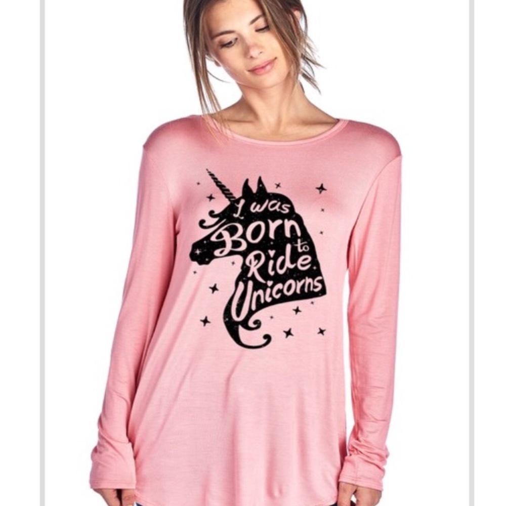 🦄SALE🦄 Born to Ride Unicorns Top